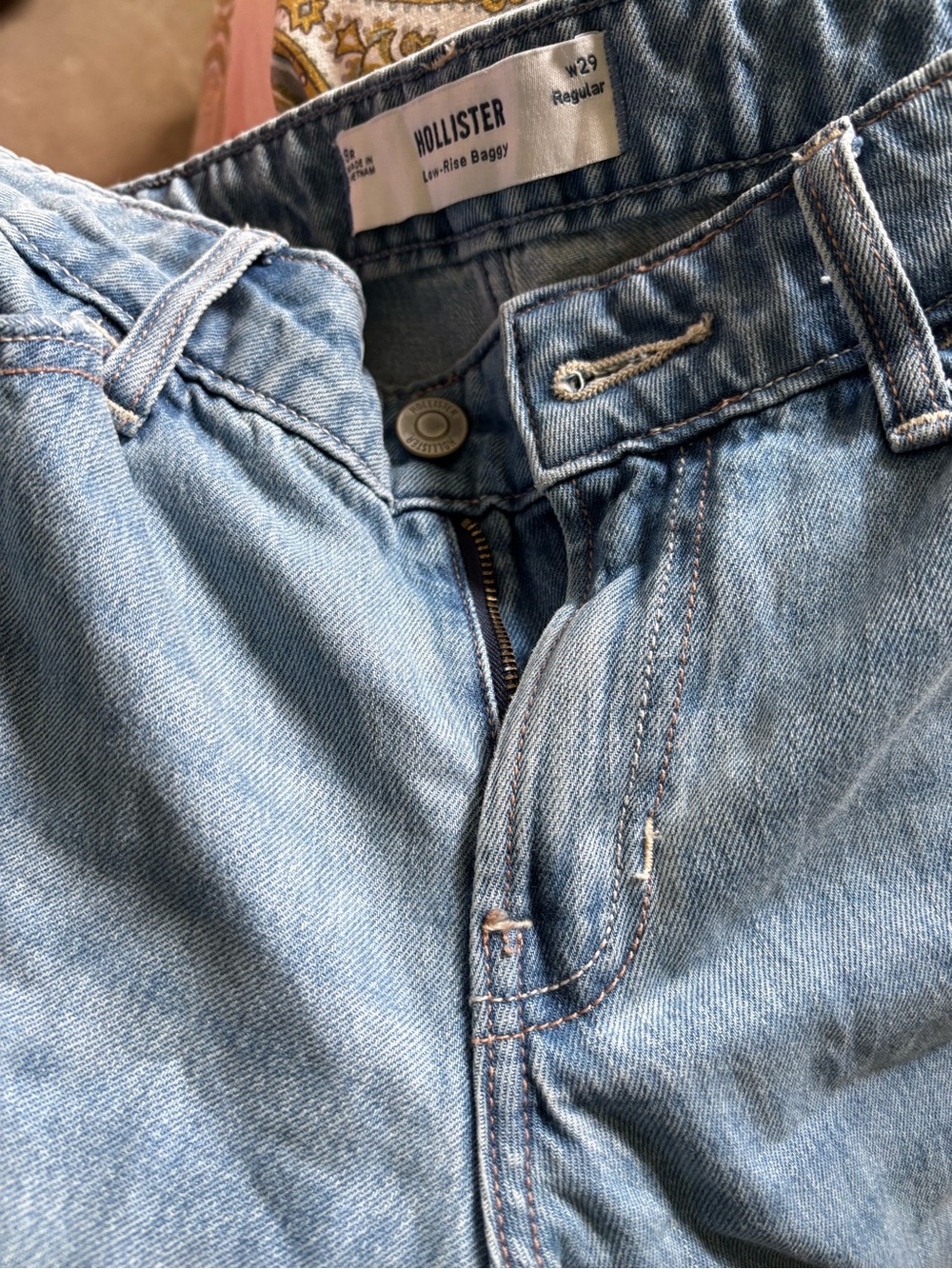 Hollister Light Blue Relaxed Baggy Jeans - Men's